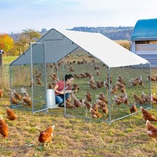 6.5 x 10 ft Metal Chicken Coop