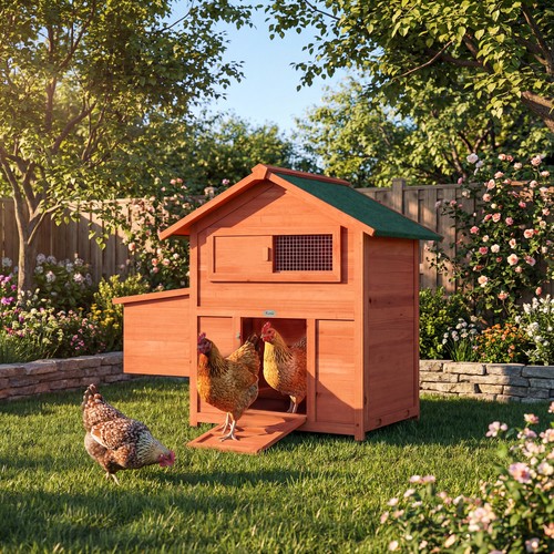 Chicken coop wooden hen house - coop,,