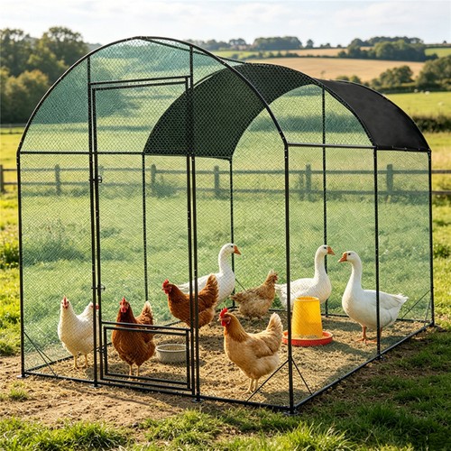 Metal chicken duck coop with - coop,